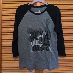Disney Rockin Rollercoaster Baseball Tee Size M